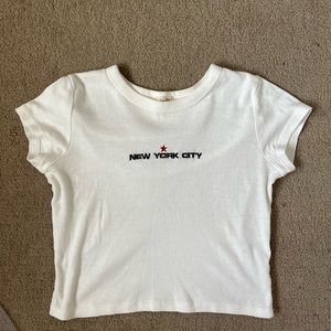 NEW YORK CITY” graphic brandy baby tee with a star